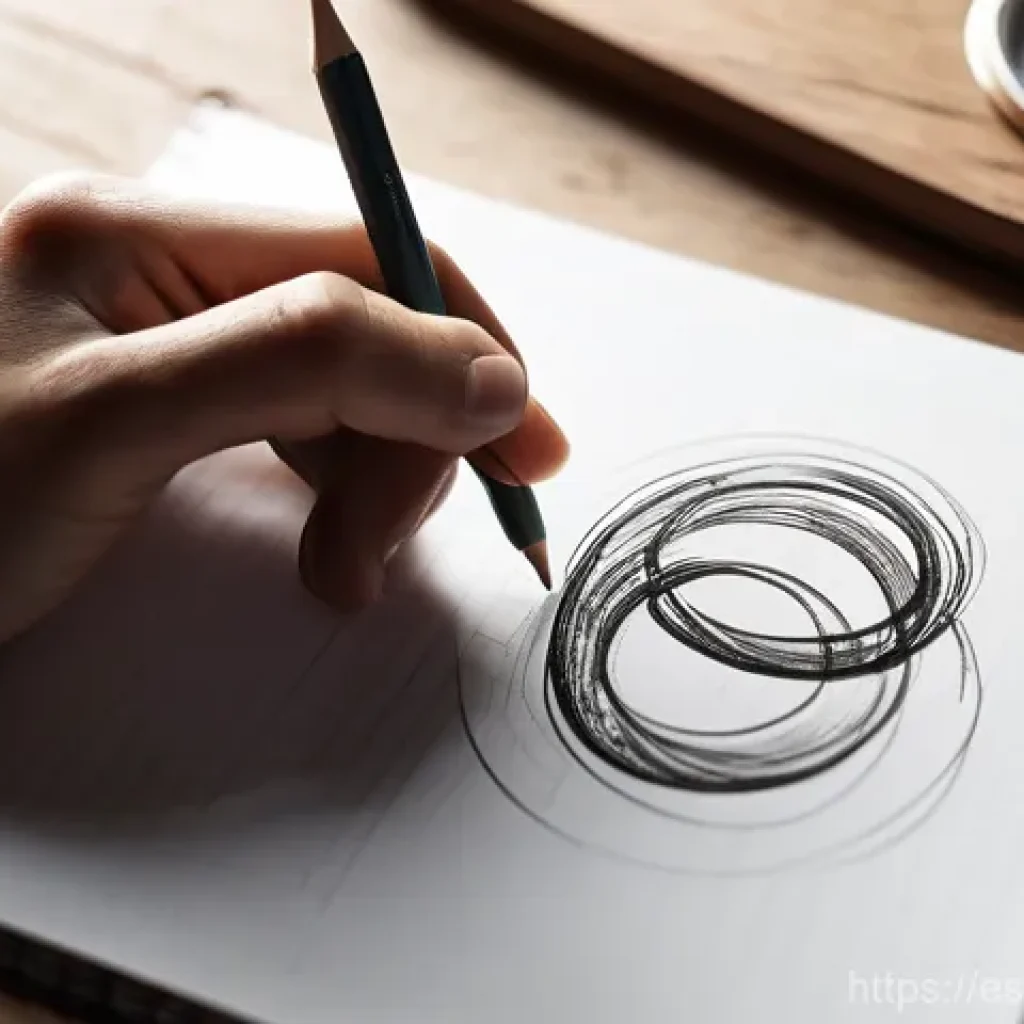 가구디자인 아이디어 스케치 방법 - **Prompt: Initial Design Spark**
"A close-up, high-angle shot of a designer's hands sketching wi...