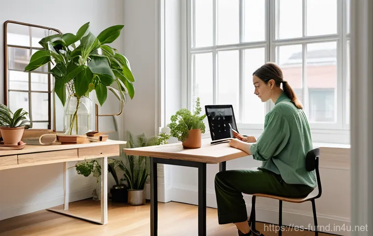 가구디자인 직무 스트레스 관리법 - **Prompt:** A female furniture designer, in her early 30s, stands in her sunlit, organized workshop,... 가구디자인 직무 스트레스 관리법 - **Prompt:** A female furniture designer, in her early 30s, stands in her sunlit, organized workshop,...