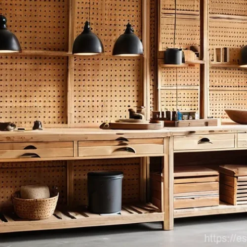 Home 25 가구디자인 워크숍 기획법 - **Prompt 1: The Artisan's Workshop**
"A bright and impeccably organized furniture design worksho...