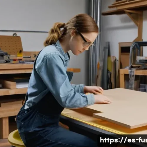 Home 11 가구디자인 프로토타입 제작 과정 - **Early Ergonomic Chair Prototype in a Workshop**
"A candid, well-lit photograph inside a bustli...